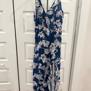 SHEIN Asymmetrical White and Cream Sundress